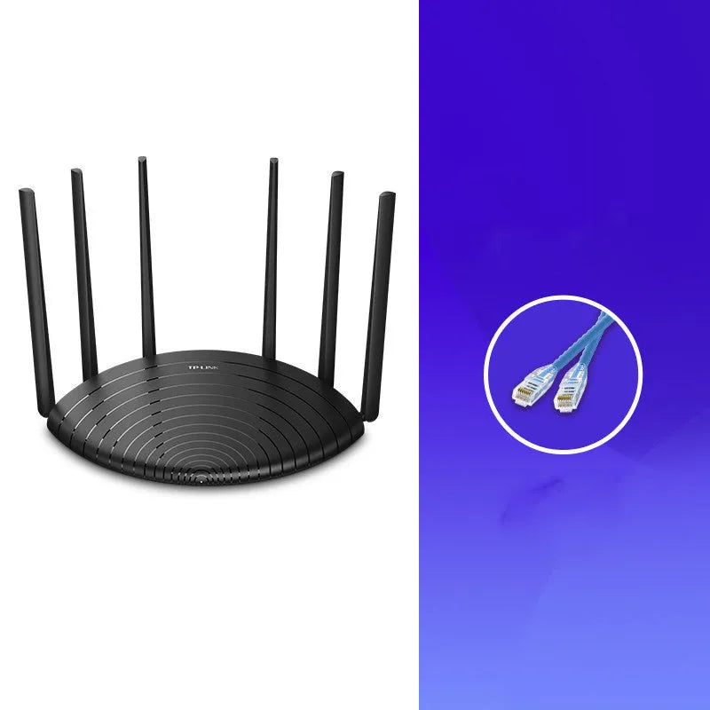 AC1900 Gigabit dual-band wireless router with four external antennas and UK power plug