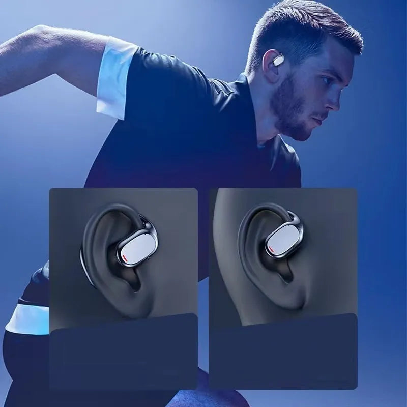 Black and white wireless Bluetooth earplug headphones with charging case