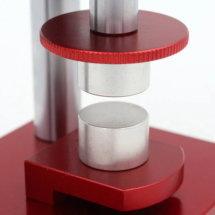 Watch repair spiral cap presser tool with set of 20 plastic moulds for back cover installation