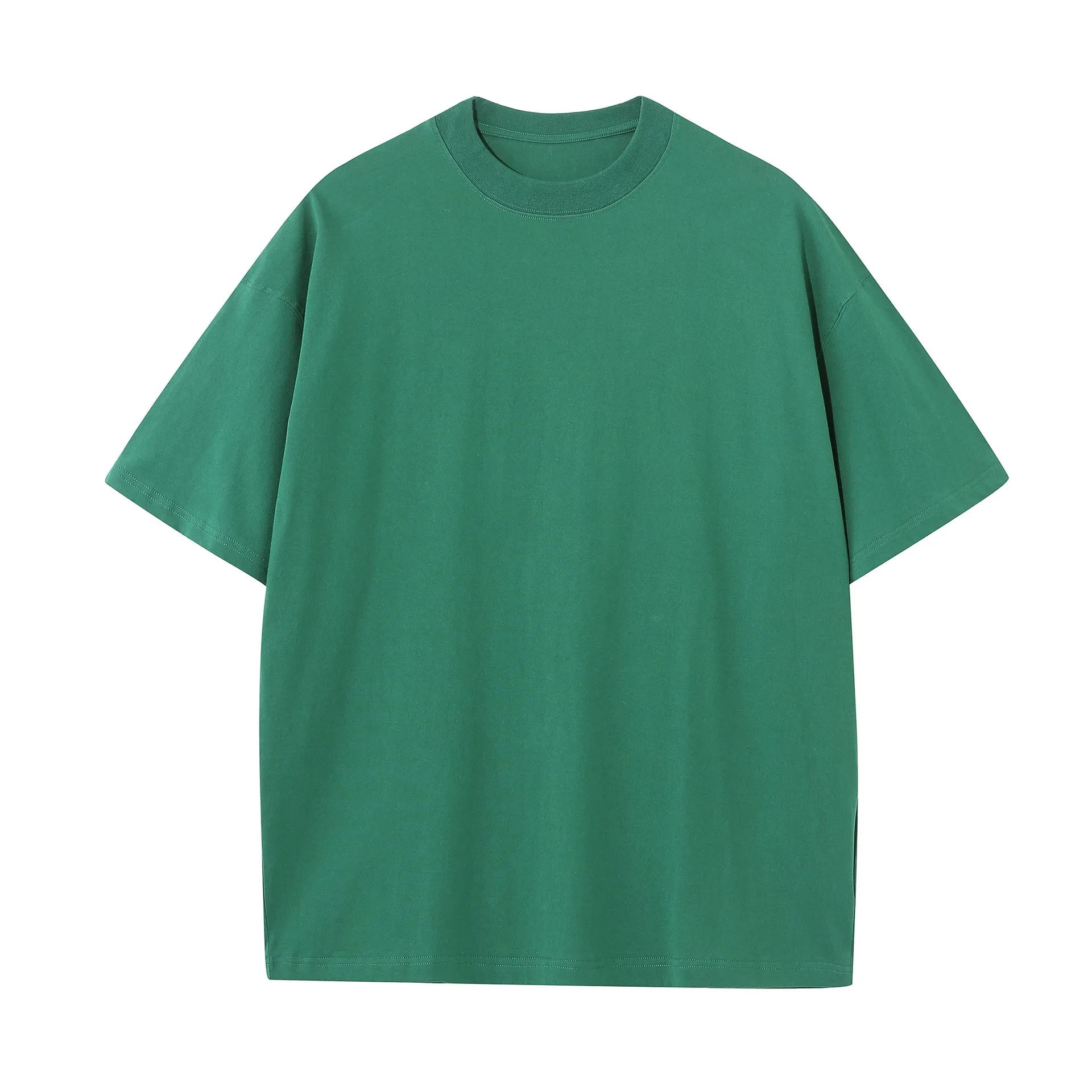 Men's pure cotton short sleeve round neck loose t-shirt, available in multiple colours, on plain background