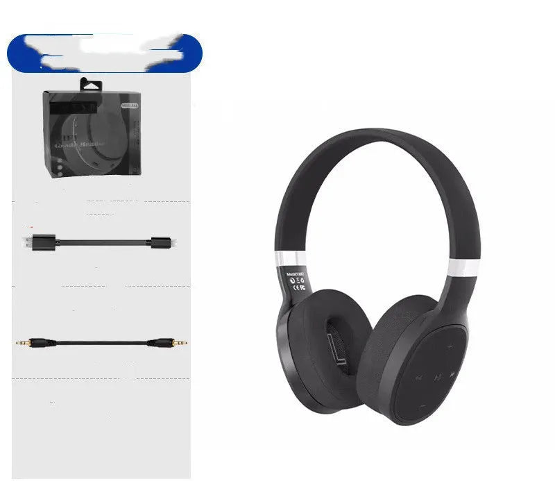 Wireless Bluetooth headset with wired connection between earpieces in black, white, blue or grey