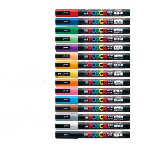 Doodle acrylic marker set with plastic case and 0.9mm nib in multiple colour configurations