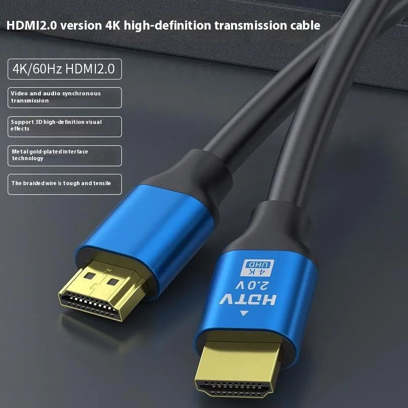HDMI cable with gold-plated aluminium alloy connectors for computer monitor connection