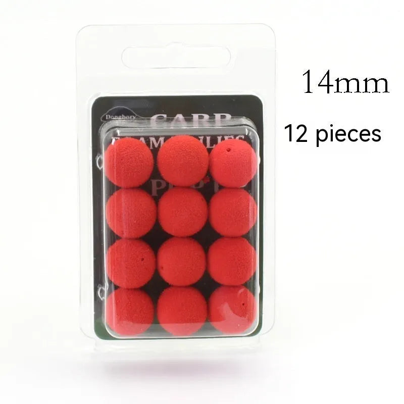 Super large buoyancy carp fishing foam beads in multiple sizes and colours with heat shrink tubes