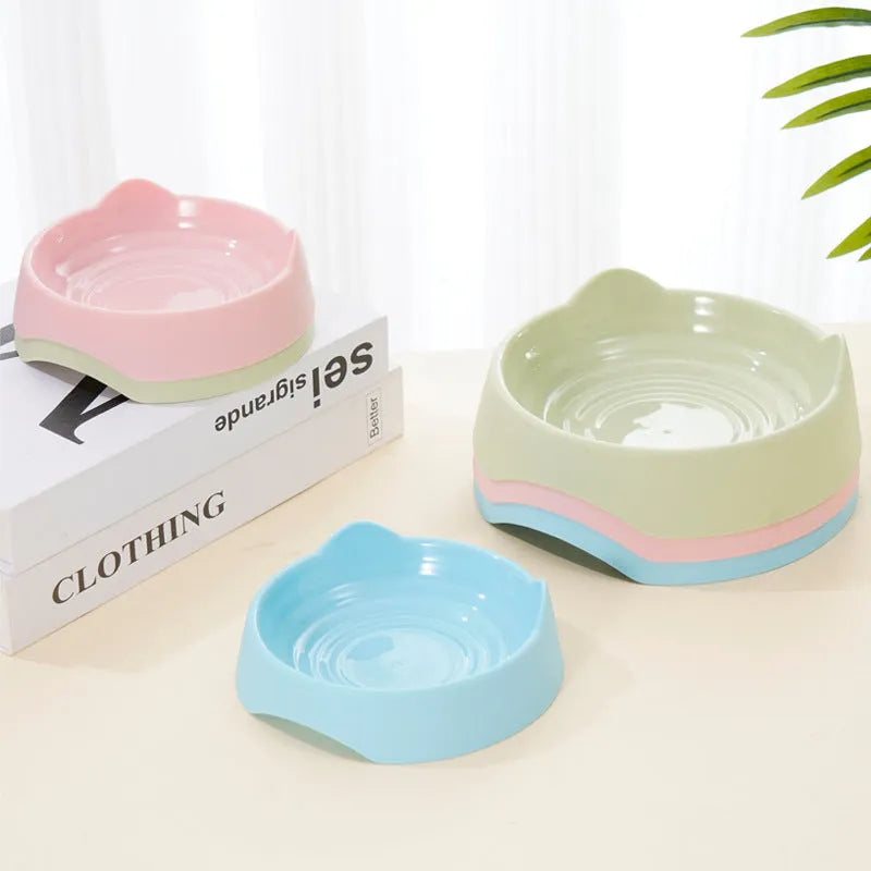 Ceramic dog slow feeder bowl with blue puzzle maze design for fast-eating puppies