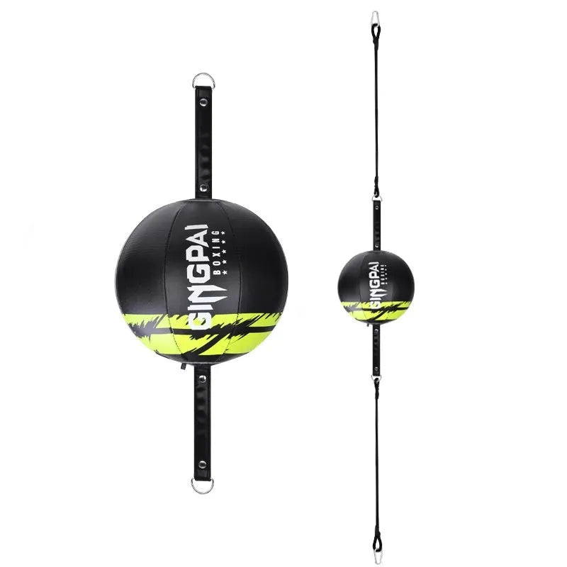 Hanging boxing speed ball training equipment in black, black and green, or white colour options