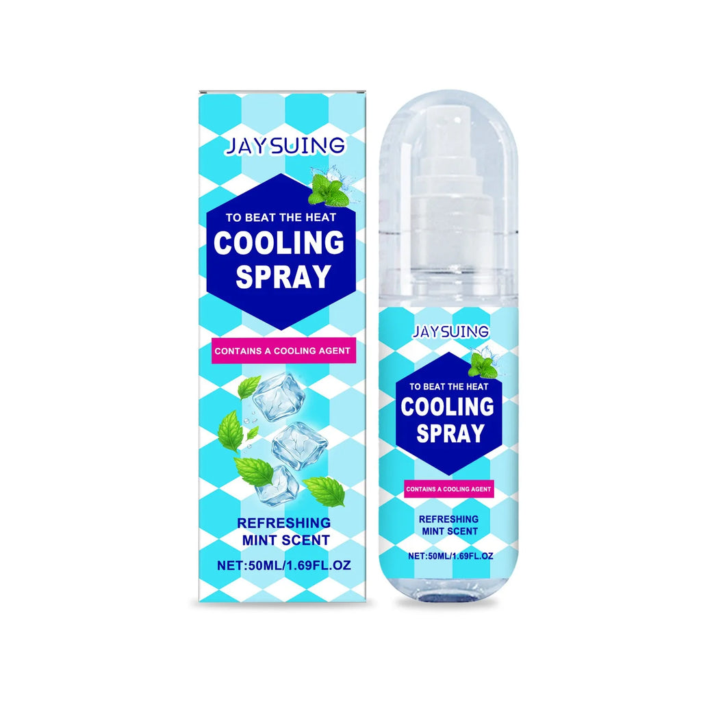 50 ml portable cooling spray bottle with menthol formula for summer refreshment