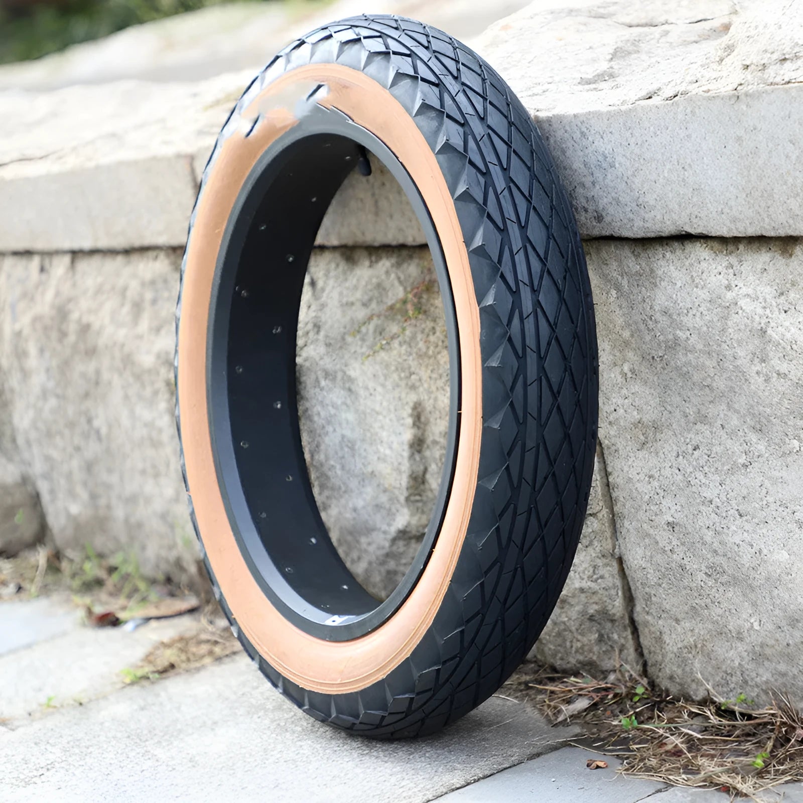 Brown rubber snowmobile tyre with 20x4.0 inch dimensions for electric beach car replacement