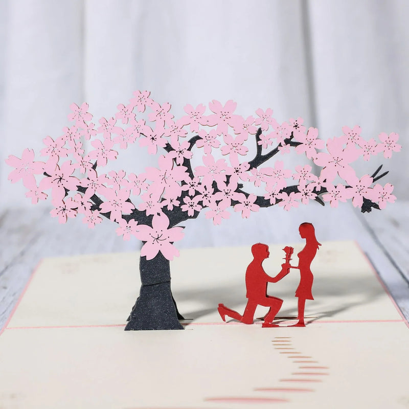 NZ Elegant 3D Pop-Up Wedding Greeting Cards for Lovers