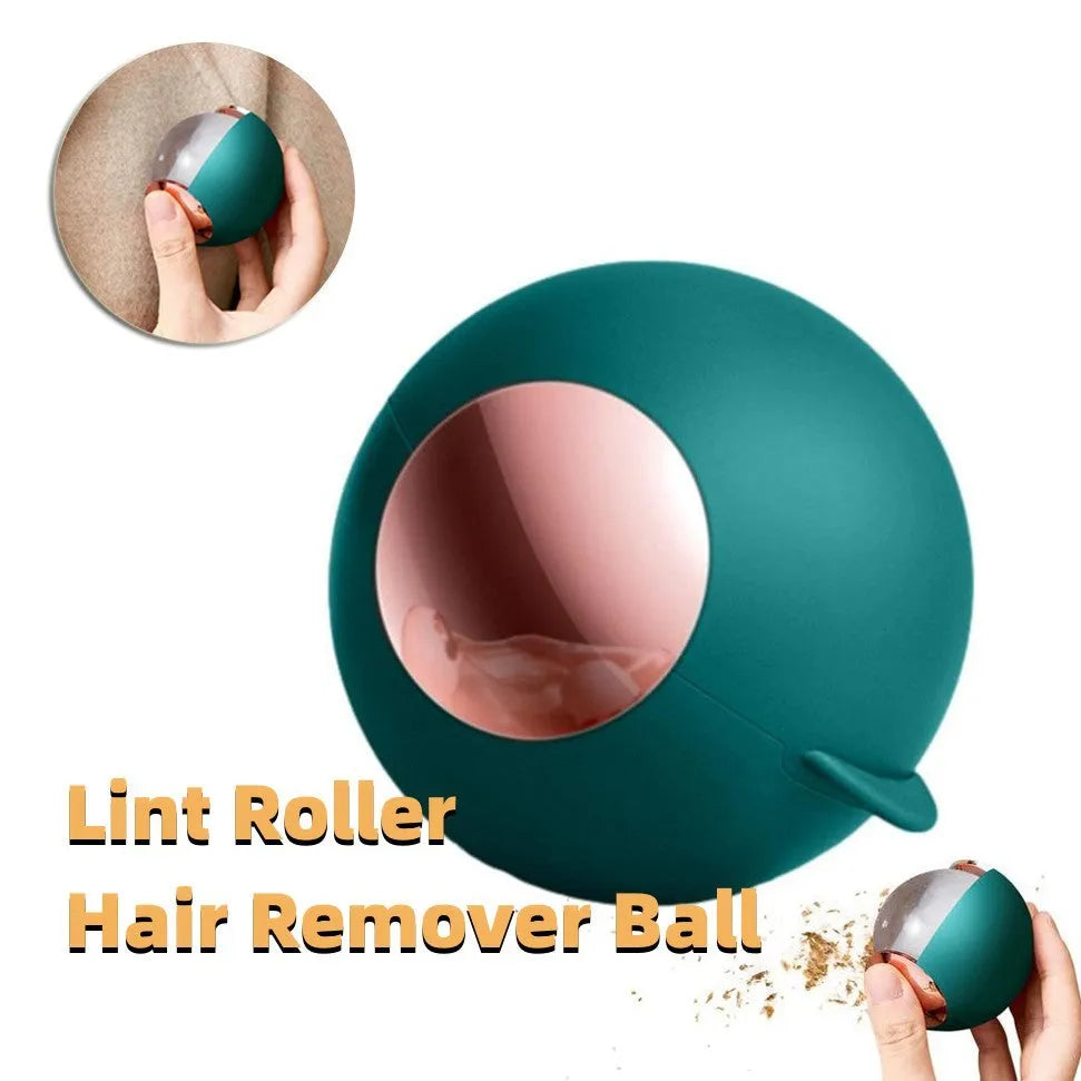Green gold reusable gel lint roller ball for removing pet hair from clothing and fabrics