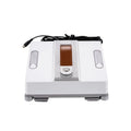 White intelligent window cleaning robot with four water spray nozzles for automated high-rise window maintenance