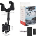 Anti-shake mobile phone holder navigation bracket in Mirror 5 generation black plastic on a car dashboard