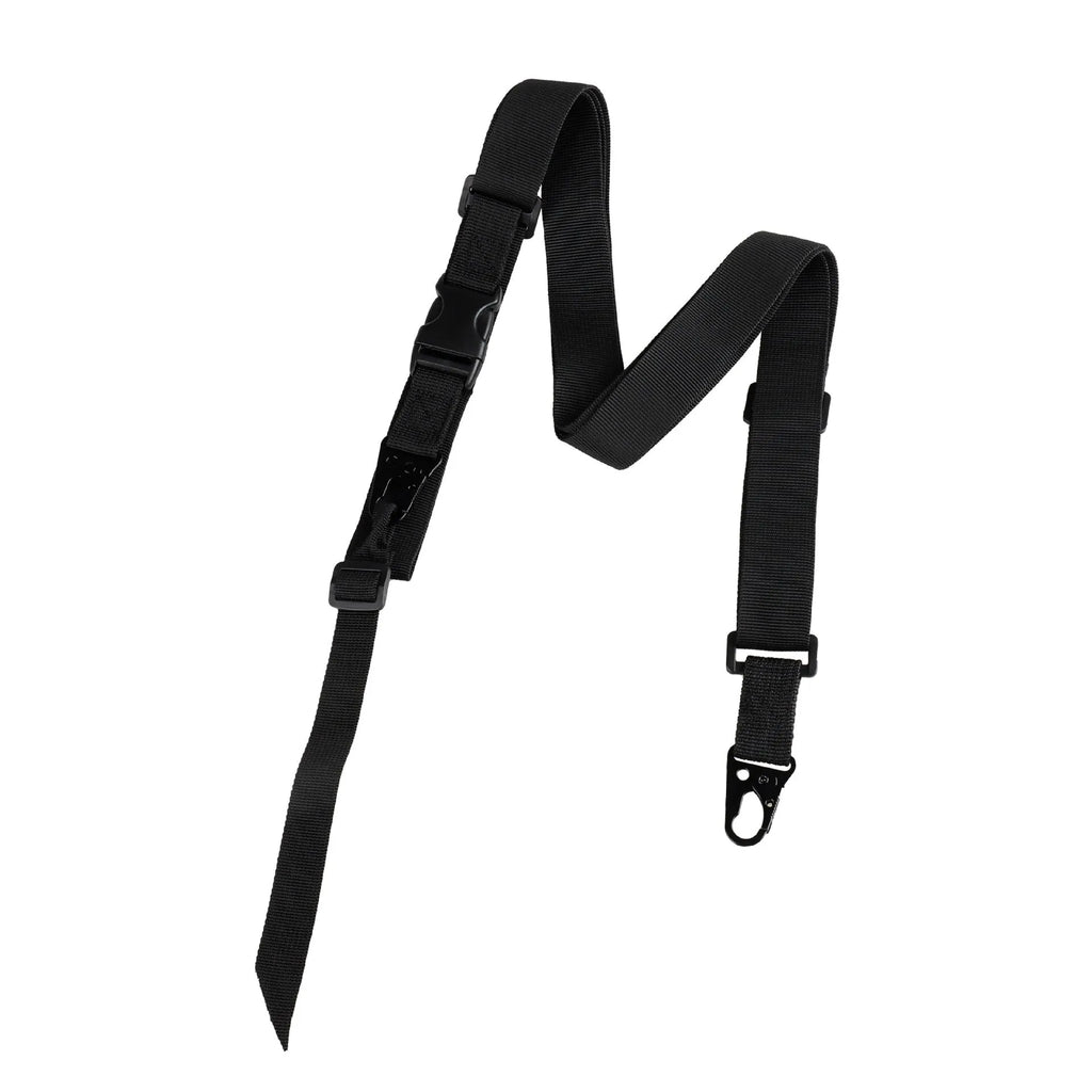 Adjustable nylon crossbody sling strap with alloy buckle in black, army green or khaki colour
