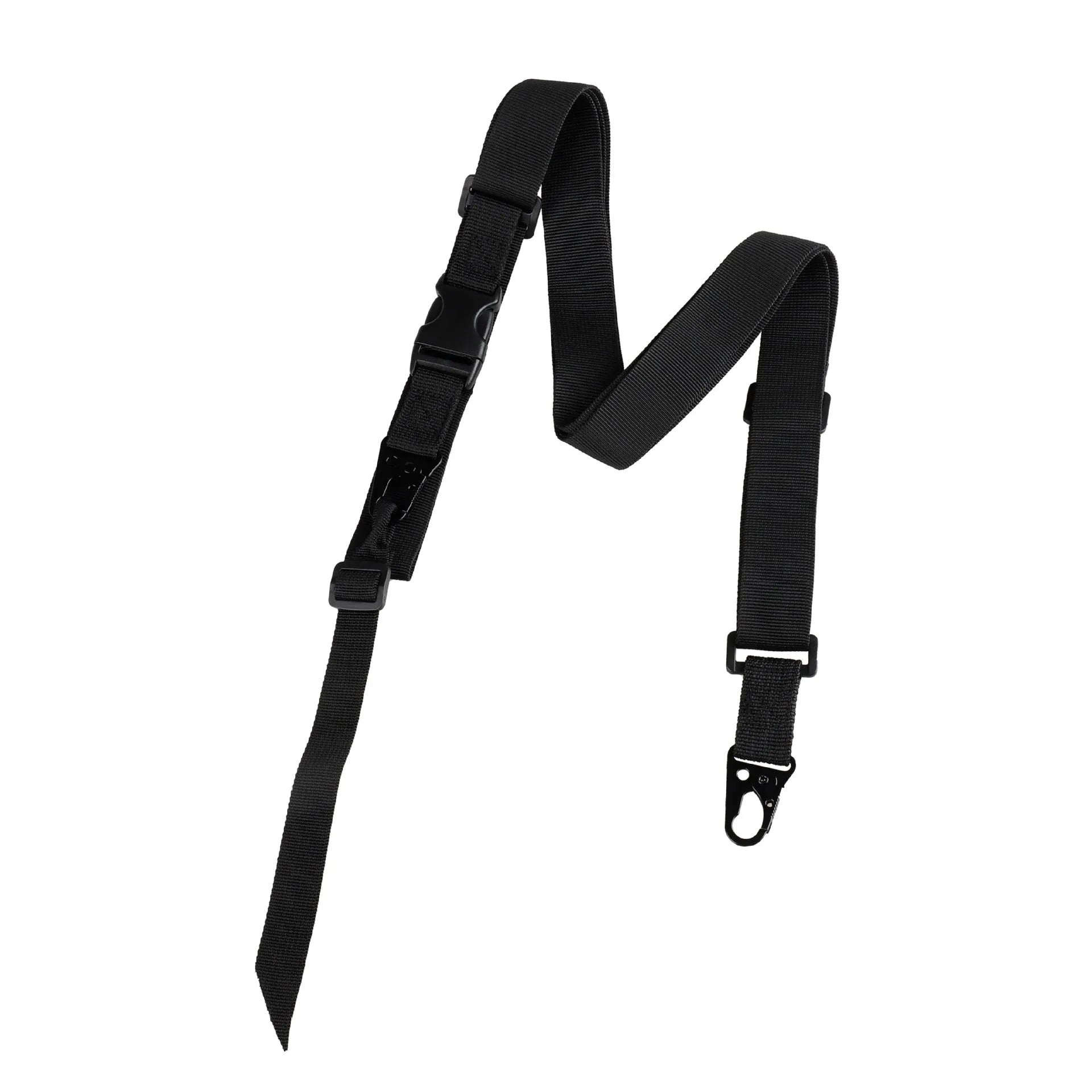Adjustable nylon crossbody sling strap with alloy buckle in black, army green or khaki colour