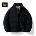 Winter men's graphene cotton-padded coat in Hong Kong style with straight hem, polyester shell, available in multiple colours