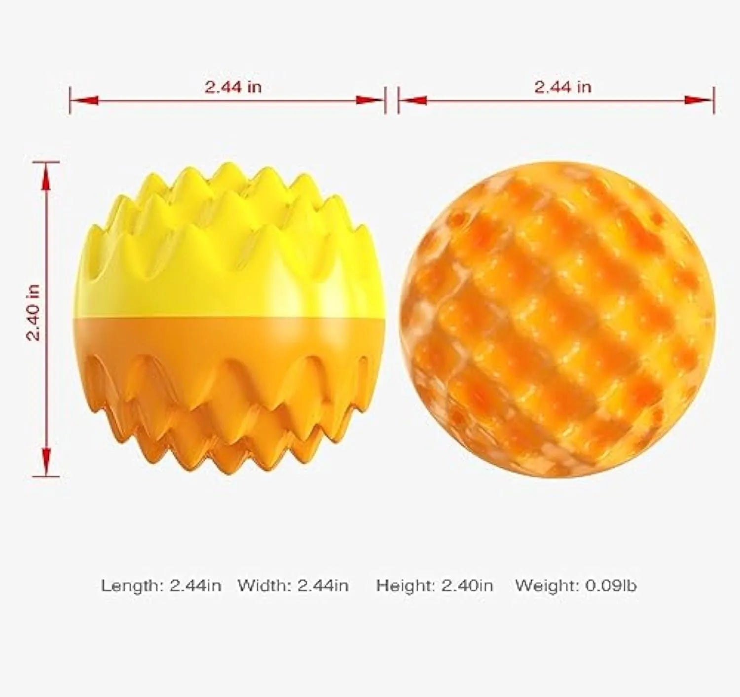 Blue squeaky dog ball toy with dental cleaning bumps and irregular texture for aggressive chewers