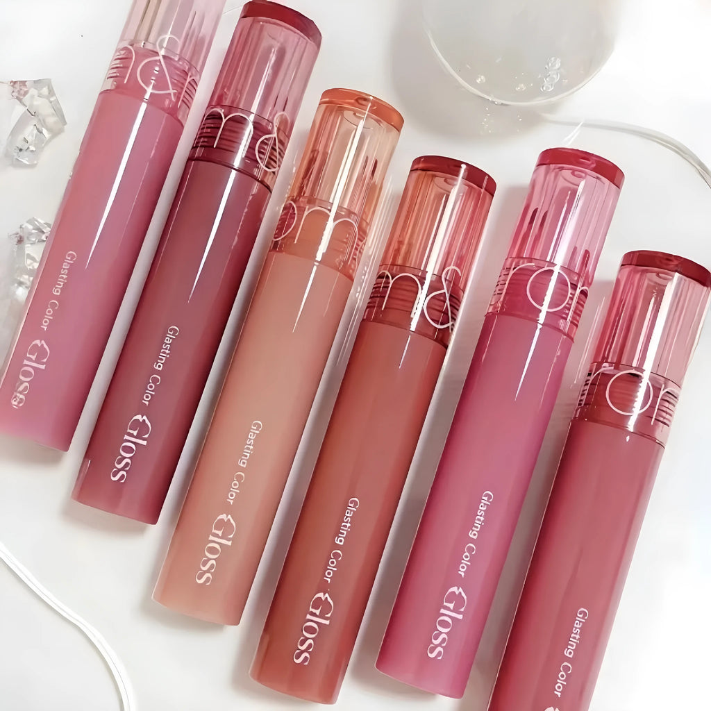 Water light mirror no stain lip gloss in 4G standard size, available in six colours including 01 Peony Ballet