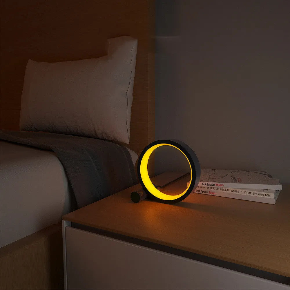 Smart aluminium LED light with colourful music rhythm induction, showing remote and app control.