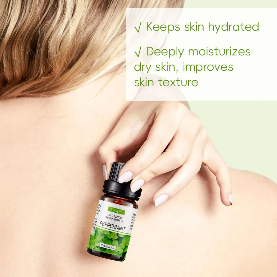 10ml mint essential oil water-soluble for humidifier diffuser aromatherapy cooling scent in stock