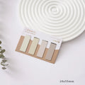 Four magnetic Morandi colour block bookmarks showing soft evening breeze, Lanshan breeze, gentle twilight and quiet distance variants