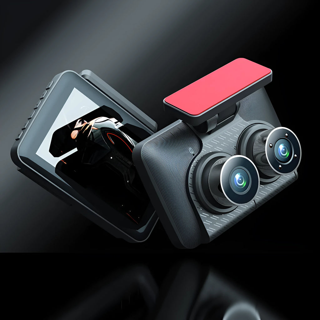 4 inch touch screen car dashcam with wide angle lens and night vision capability
