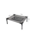 Black portable dog bed with steel frame and removable Oxford cloth cover