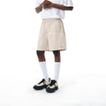 Retro functional drawstring shorts in polyester fabric available in three colours