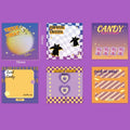 Rectangular 90-sheet note pad with colourful cover designs including Long Dream and Trick-or-treat.