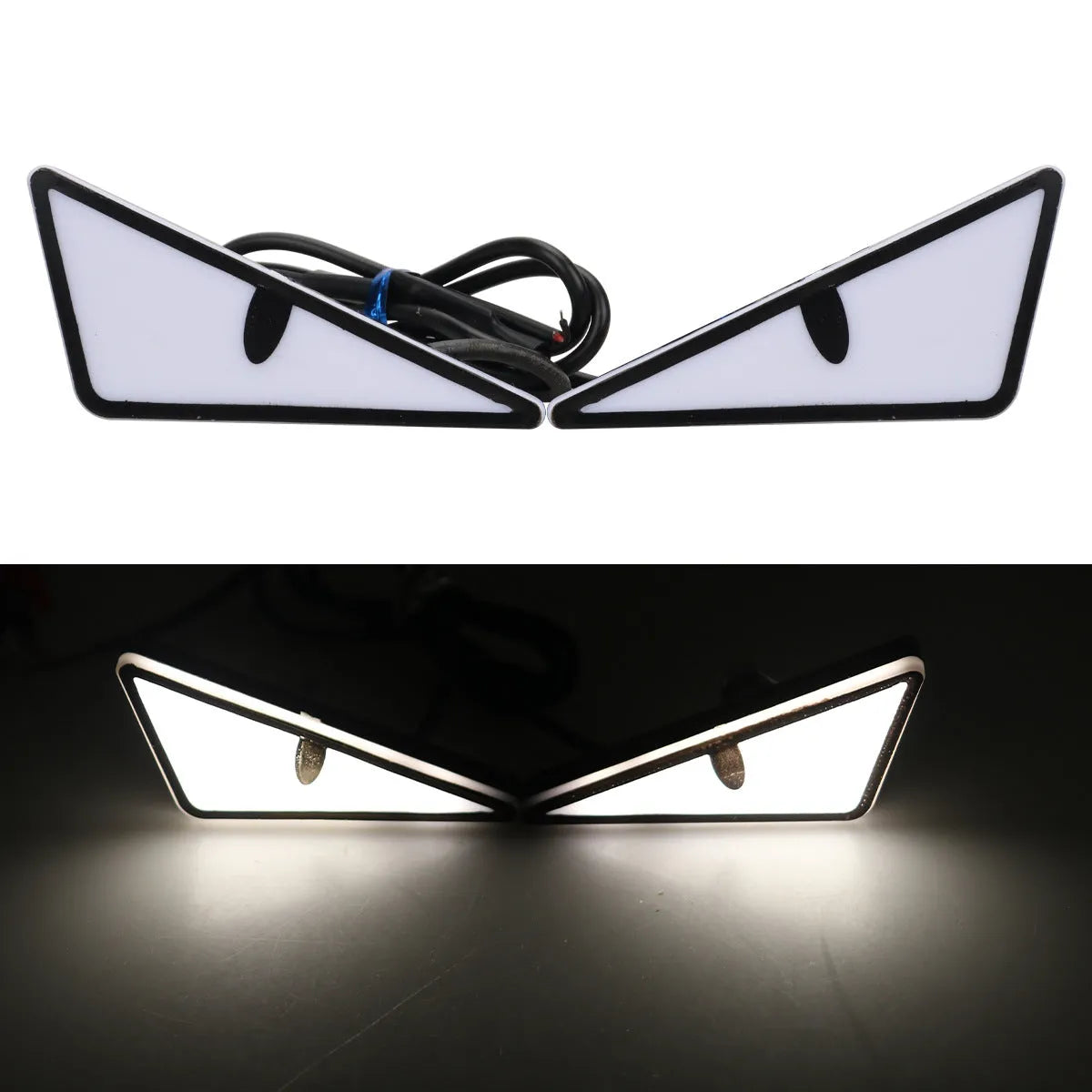 Triangle motorcycle decorative light in waterproof plastic housing with semicycle lens in amber colour option