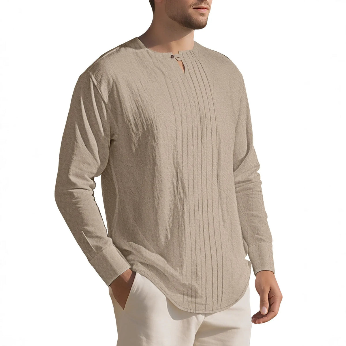 Men's long sleeve solid colour polyester top, no hood, unlined, sizes S-XXXL