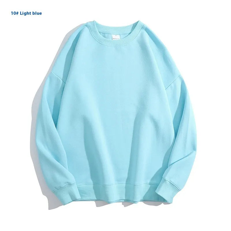 Cotton off shoulder sweater in loose fit with round neck and long sleeves