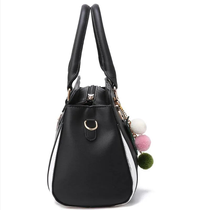 Large PU leather shoulder bag for women, horizontal square shape with car suture design, zipper closure, available in multiple colours