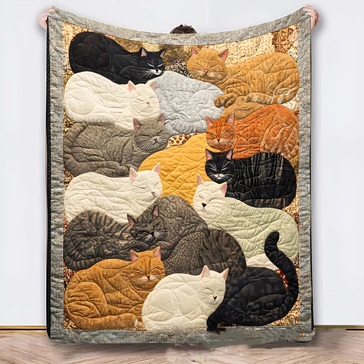 3D digital printed flannel blanket in abstract painting design, polyester fibre, four sizes and five colours