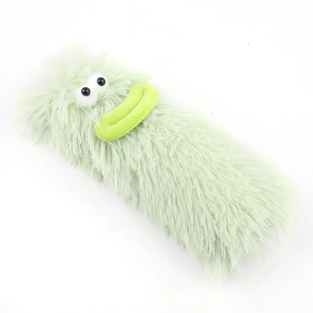 Soft plush interactive cat toy with crinkle sound and catnip filling in assorted bright colours.