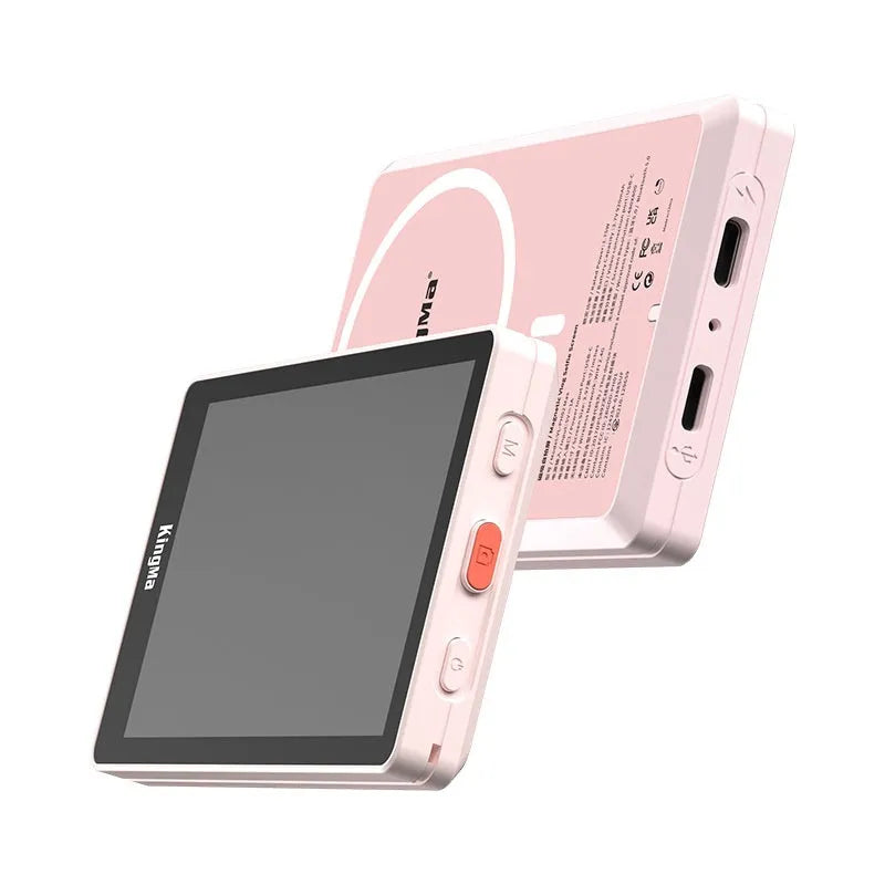 Magnetic selfie display screen for mobile phone rear camera, black or pink, HDMI same screen device
