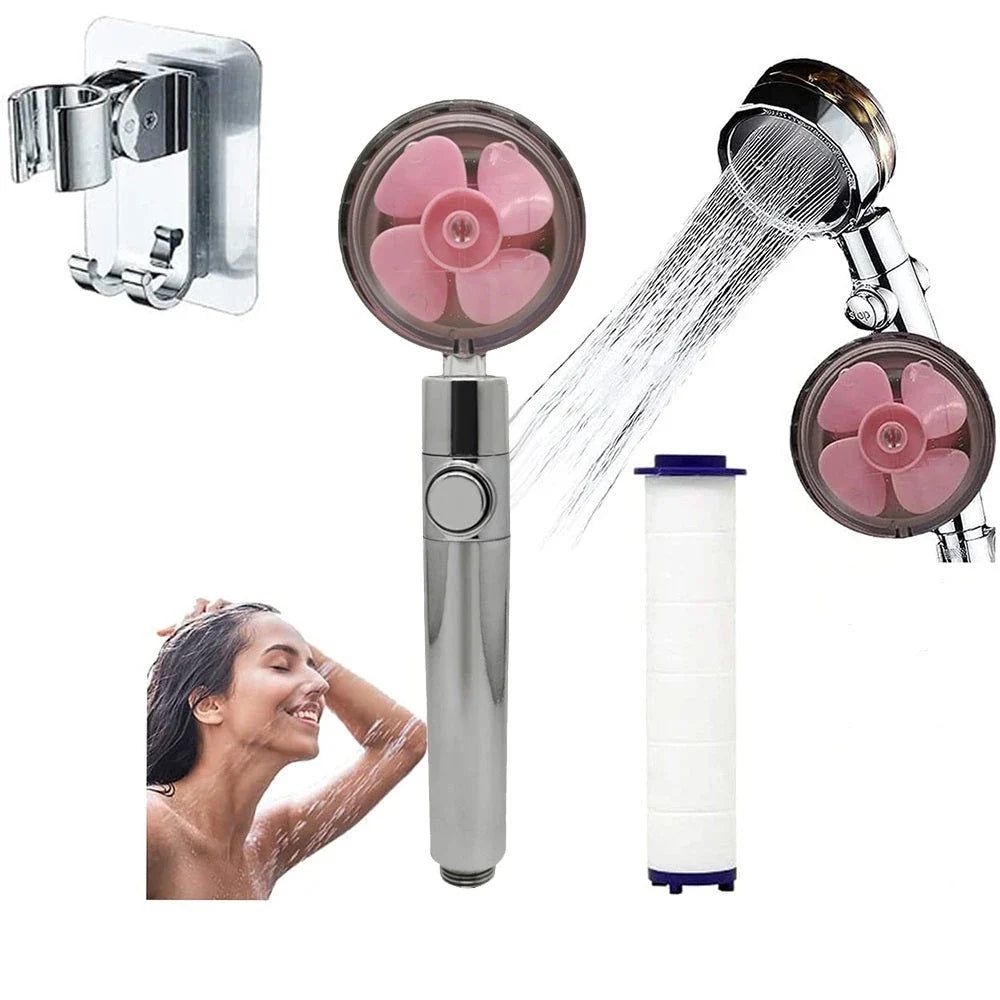 Pressurized High Pressure Handheld Shower Head with Cotton Filter - Powerful, Customizable Shower Experience