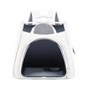 Portable foldable pet bag in solid colour with PU PVC material, medium capacity, on a plain background