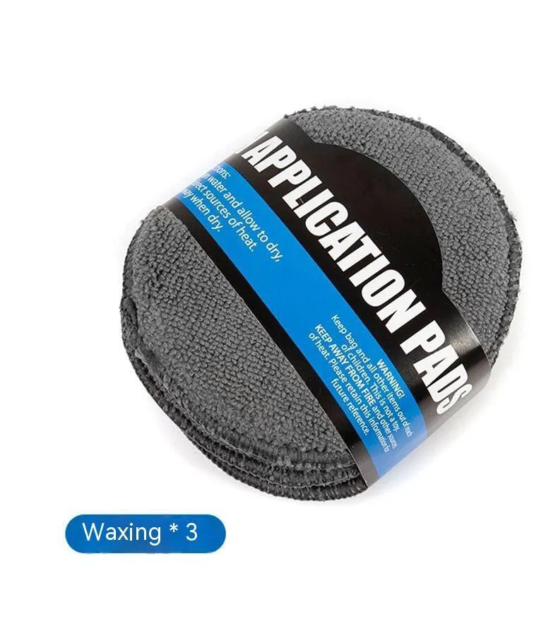 9-piece grey microfiber car wash cleaning set with gloves, sponge, tyre brush, wipes and towels