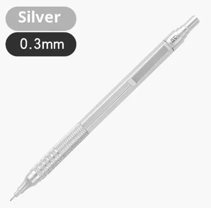 Metal propelling pencil with low centre of gravity in rose gold finish, 0.5mm lead size