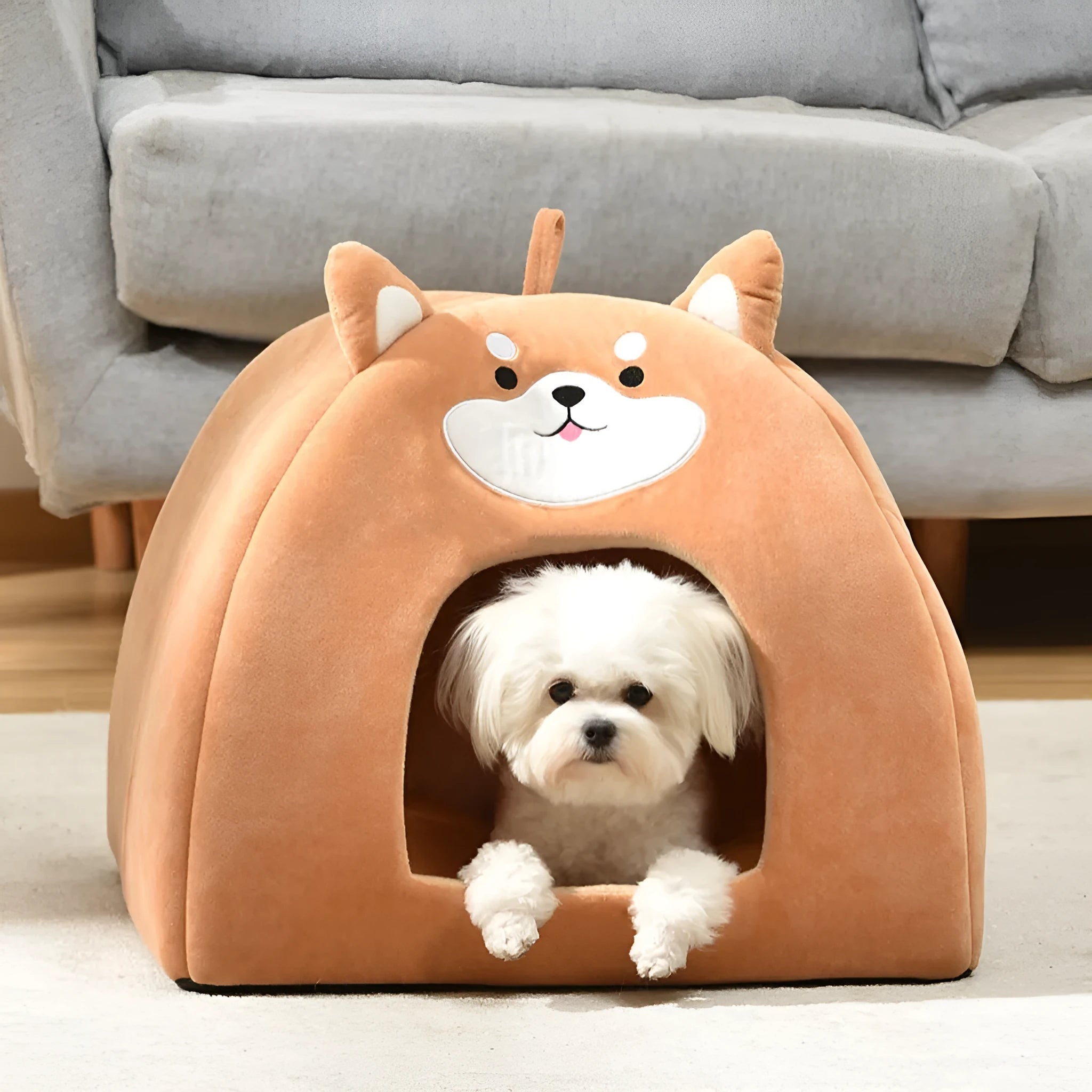Warm cloth cat bed for autumn and winter, machine washable, in small medium large sizes.