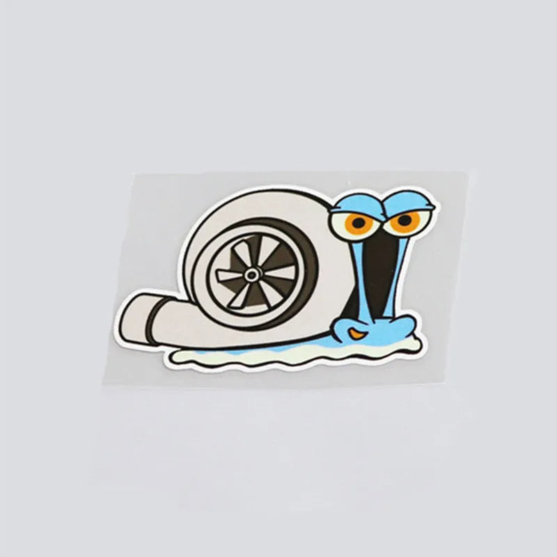 Reflective snail cartoon car sticker for bumper decoration measuring 12 by 8 cm