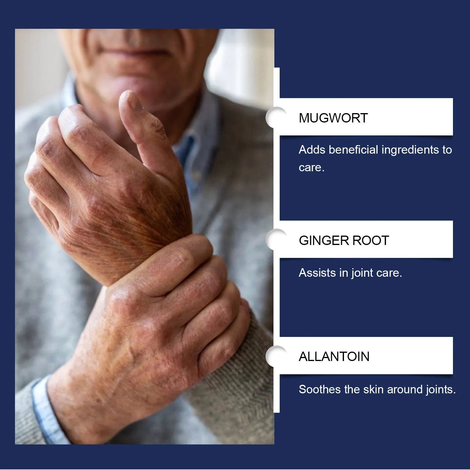 Four joint microneedle adhesive patches for daily care with moxa leaf and ginger root formulation