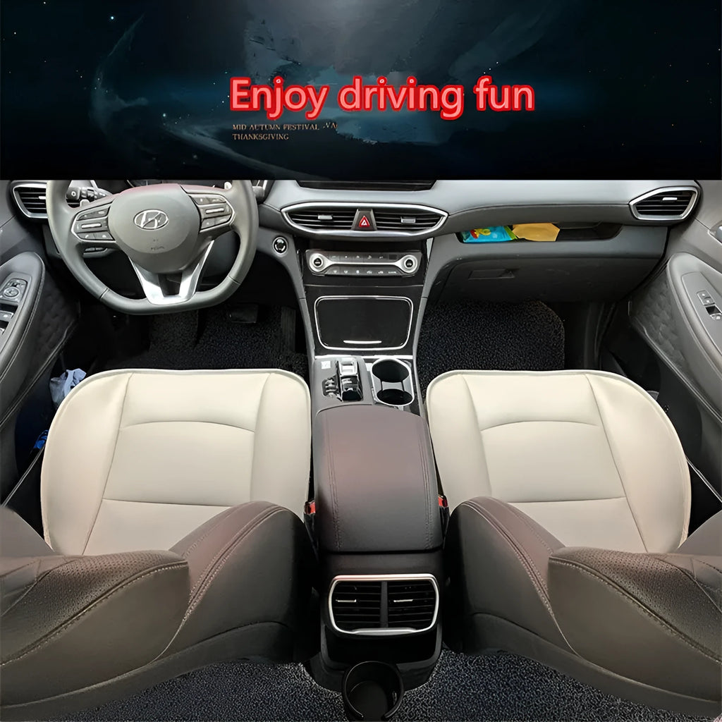 PU leather car seat cover for four-door SUV in black, beige, or grey, single seat cover