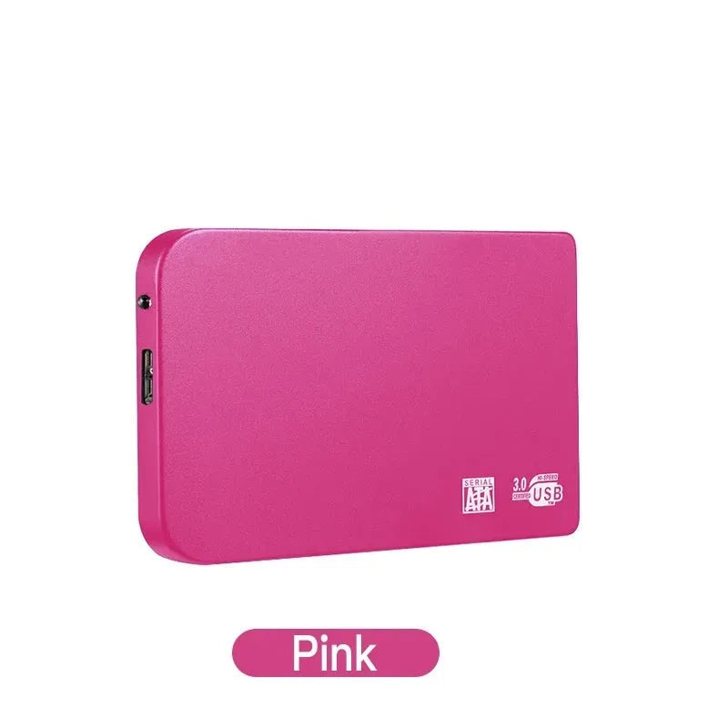 Metal external portable hard drive, 120mm x 80mm x 15mm, with data cable and packing box