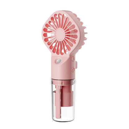 Portable Handheld Mist Fan with 4 Adjustable Wind Speed Settings for Outdoor Cooling and Hydration