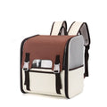Nylon cat out backpack in white, khaki, brown or gray, breathable folding pet bag for cats up to 6.50kg