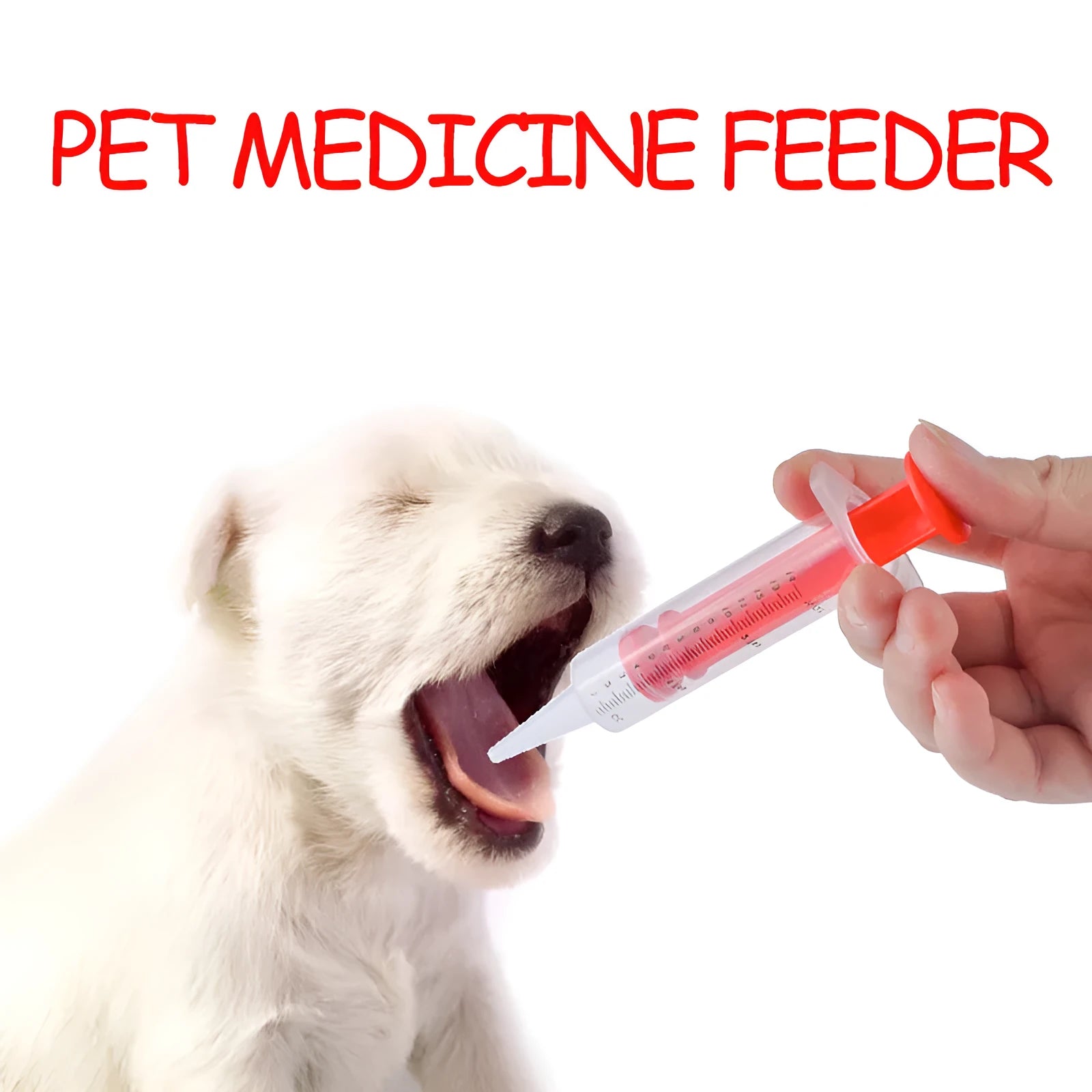 Two silicone pet pill shooters with soft tips for administering tablets to cats and small dogs