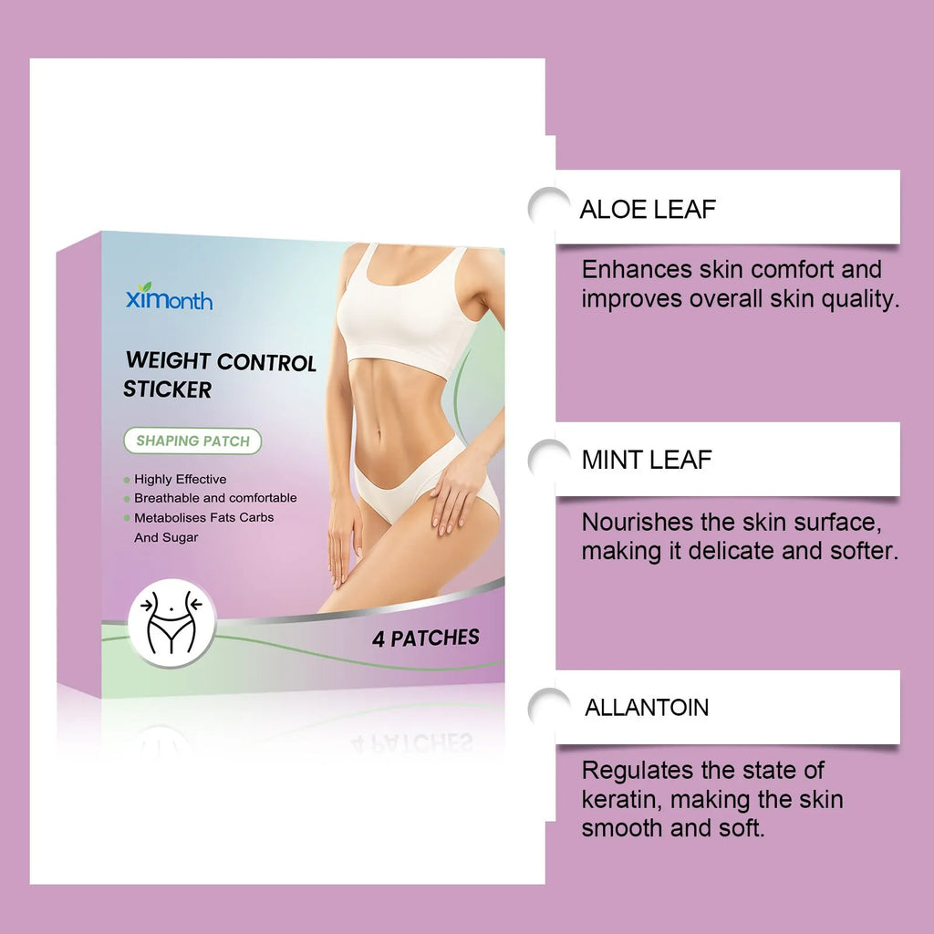 Four-piece pack of body nursing adhesive bandages with microneedle and aloe mint care formula.