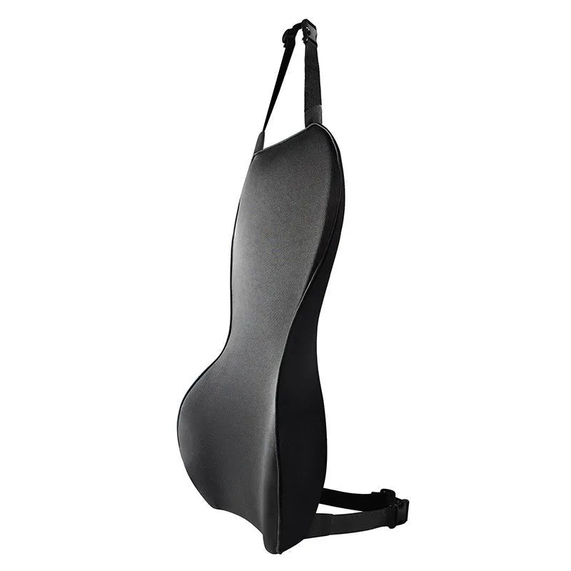 Universal fit car seat cushion with memory cotton filler for back support in solid colour.