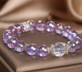 Austrian amethyst bracelet for women in artificial crystal with purple and yellow colour options